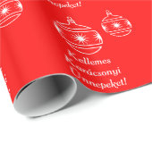 Paspoortjes - Prettige feestdagen in het Hongaars Cadeaupapier (Rol Hoek)