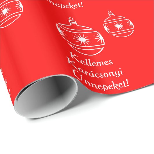 Paspoortjes - Prettige feestdagen in het Hongaars Cadeaupapier (Rol Hoek)