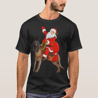 Paspoortjes voor grappige kerstman-hondengeleiders t-shirt