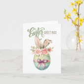 Paspoortkaart voor feestdagen bij paasmakerij kaart (Gele Bloem)