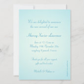 Paspoortkaart voor foto's - blauwe cheque aankondiging (Achterkant)