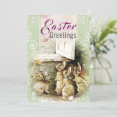 Paspoortkaart voor  paasmakerijen feestdagenkaart (Staand voorkant)