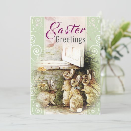 Paspoortkaart voor  paasmakerijen feestdagenkaart (Staand voorkant)