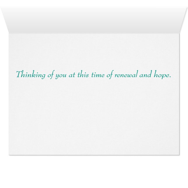 Paspoortkaart voor Pasen/lentekens (Binnen Horizontaal (Onder))