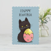 Paspoortkaart voor zwarte katten feestdagenkaart (Staand voorkant)