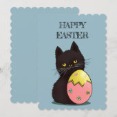 Paspoortkaart voor zwarte katten feestdagenkaart (Voorkant / Achterkant)