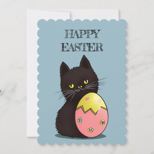 Paspoortkaart voor zwarte katten feestdagenkaart (Voorkant)