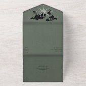 Paspoortkompas Alles in een bruiloft uitnodiging (Buitenkant)