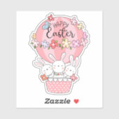 Paspoortlabel voor paasbundelballon voor paaskaart sticker (Vel)