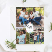 Paspoortnaam 3 Foto-collage Floral Egg Cute Briefkaart