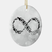 Paspoortnr. Onfinity Quote, reiskaartje Keramisch Ornament (Rechts)