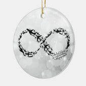 Paspoortnr. Onfinity Quote, reiskaartje Keramisch Ornament (Links)