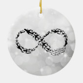 Paspoortnr. Onfinity Quote, reiskaartje Keramisch Ornament (Achterkant)