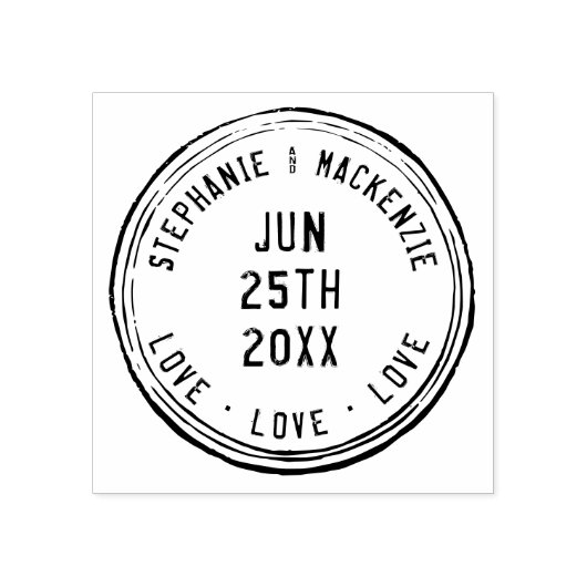 Paspoortreis Aangepaste persoonlijke namen bruilof Rubberstempel (Afrduk)