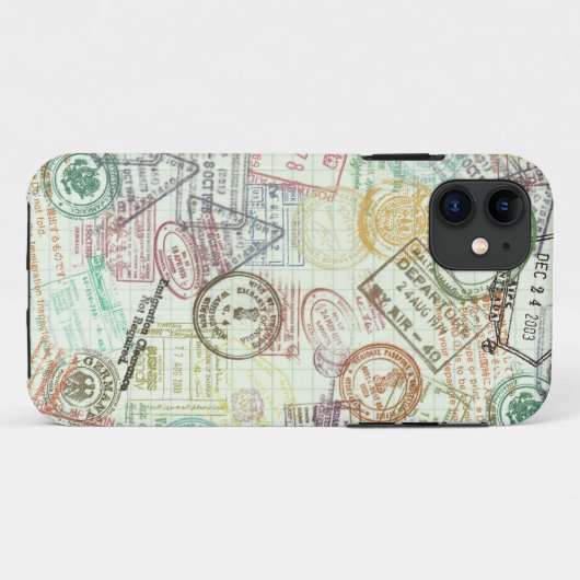 Paspoortstempel Afdrukdoos Case-Mate iPhone Case (Achterkant (horizontaal))