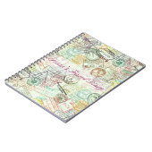 Paspoortstempel afdrukken notebook notitieboek (Linkerzijde)