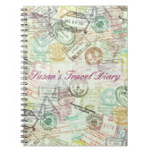 Paspoortstempel afdrukken notebook notitieboek (Voorkant)