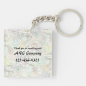 Paspoortstempel afdrukken Sleutelhanger (Achterkant)