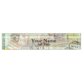 Paspoortstempel Afdruknaam Bord Naambordje (Voorkant)