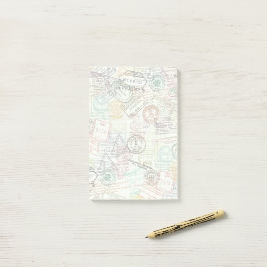 Paspoortstempel Afdrukpost-it notitie Post-it® Notes (Op bureau)