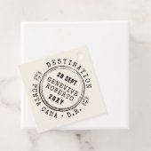 Paspoortstempel BEWERKBAAR KLEUR Reizen Thema Bedankjes Labels (In situ)