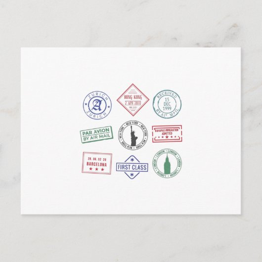 Paspoortstempel Briefkaart (Voorkant)