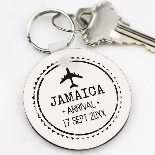 Paspoortstempel Jamaica Huwelijksfavoriet Sleutelhanger