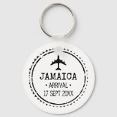 Paspoortstempel Jamaica Huwelijksfeest Favoriet Ge Sleutelhanger (Voorkant)