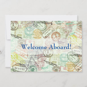 Paspoortstempel Kaart reisuitnodiging - Hartelijk