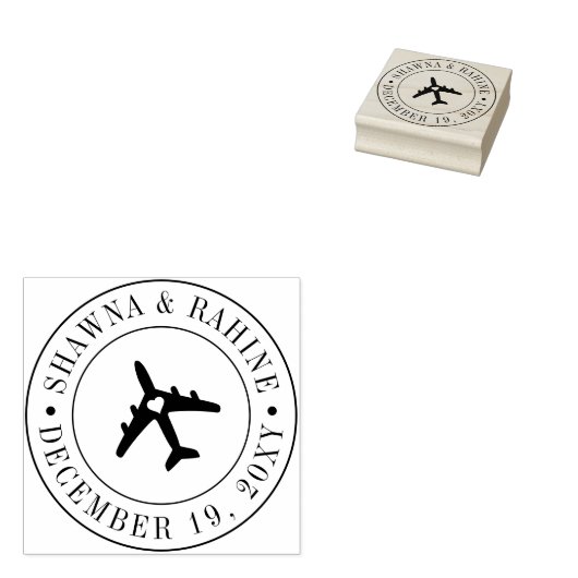 Paspoortstempel reisthema Bestemmingsbruiloft Rubberstempel (Gestempeld)