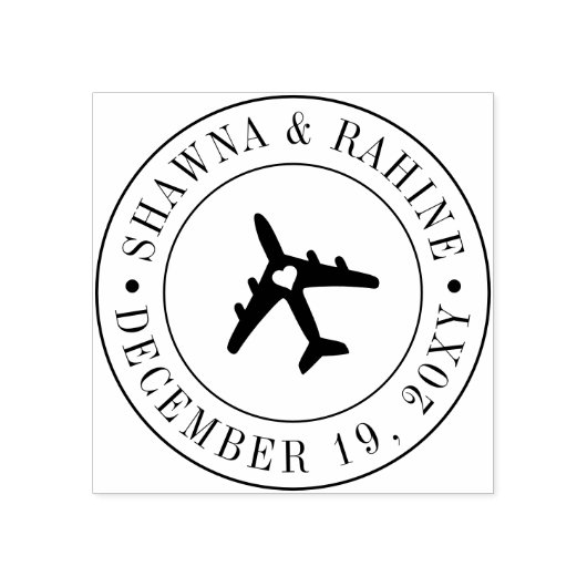 Paspoortstempel reisthema Bestemmingsbruiloft Rubberstempel (Afrduk)