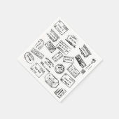 Paspoortstempel servetten (Hoek)