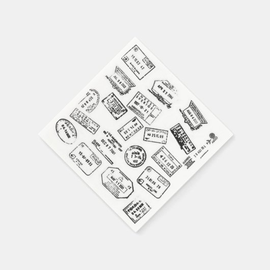 Paspoortstempel servetten (Hoek)