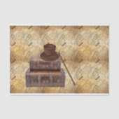 Paspoortstempels, Bagage - Steampunk Design Tissuepapier (Voorkant)