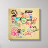 paspoortstempels canvas afdruk (Voorkant)