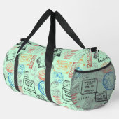 Paspoortstempels Design Duffel Bag Plunjezak (Rechterhoek)
