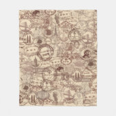  paspoortstempels Fleece Blanket (Voorkant)