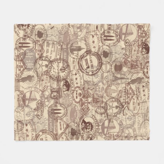  paspoortstempels Fleece Blanket (Voorkant (Horizontaal))