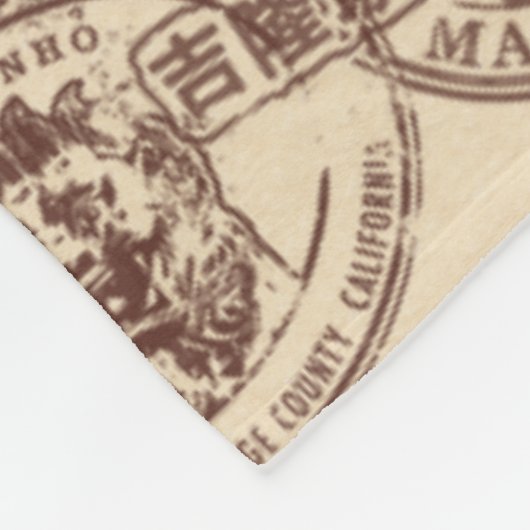  paspoortstempels Fleece Blanket (Hoek)