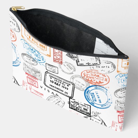 Paspoortstempels Ontwerp Accessoire Bag Etui (Open)