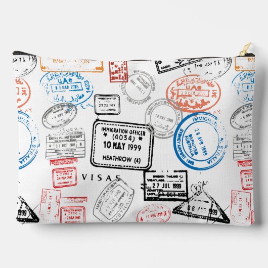 Paspoortstempels Ontwerp Accessoire Bag Etui (Achterkant)
