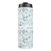 Paspoortstempels Wanderlust reisofferte sjabloon Thermosbeker (Voorkant)