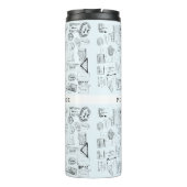 Paspoortstempels Wanderlust reisofferte sjabloon Thermosbeker (Achterkant)