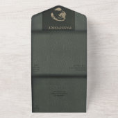 Paspoortstijl Alle in één weddenschap All In One Uitnodiging (Buitenkant)