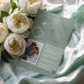 Paspoortstijl Bewaar de datum Bestemming Bruiloft Aankondiging