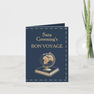 Paspoortstijl Bon Voyage Travellers Thema Bedankkaart