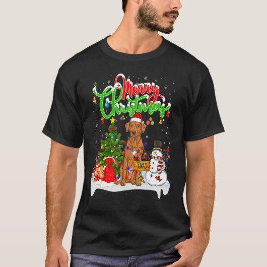 Paspoortverlichting afgestemd op Santa Rhodesian R T-shirt (Voorkant)