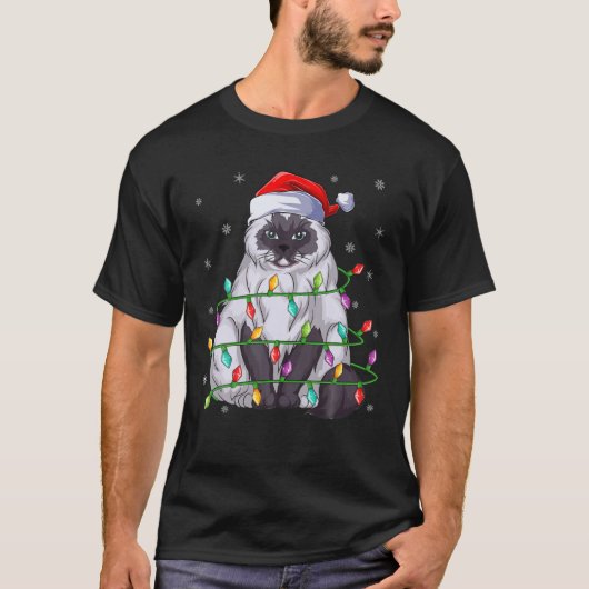Paspoortverlichting met kerstman — Himalayan — Kat T-shirt (Voorkant)