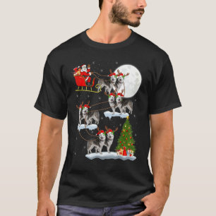 Paspoortverlichting voor kerstman Alaskan Malamute T-shirt