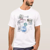 Paspoortvisa World Travel T-shirt ontwerp (Voorkant)